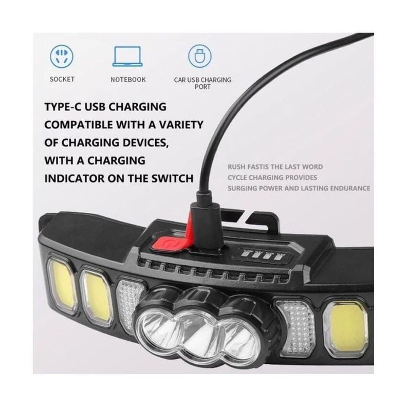 Linterna Con Sensor Luz Led Potente Con Batería Integrada-3