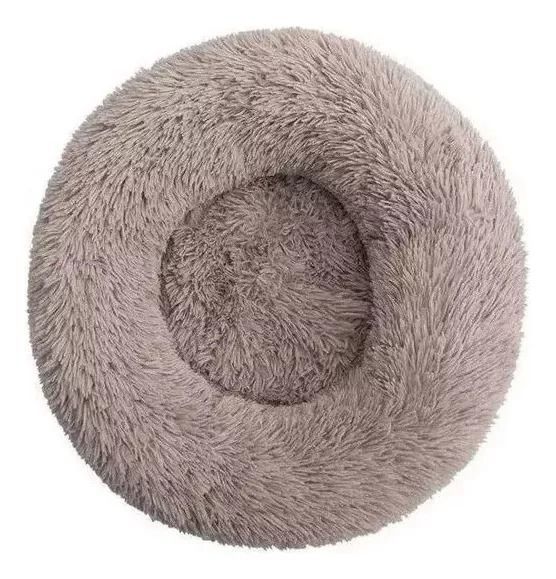 Cama Felpa Peludas De 60 Cm Para Mascotas Perros Marron -0