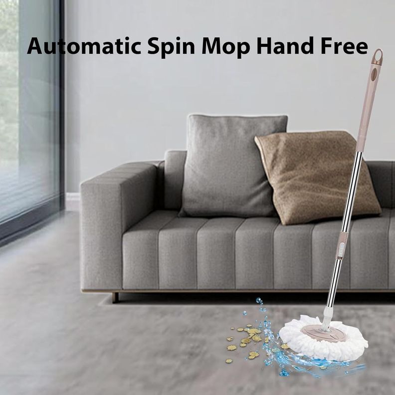 Mopa Giratoria 360 Con Balde Escurridor Cafe-4