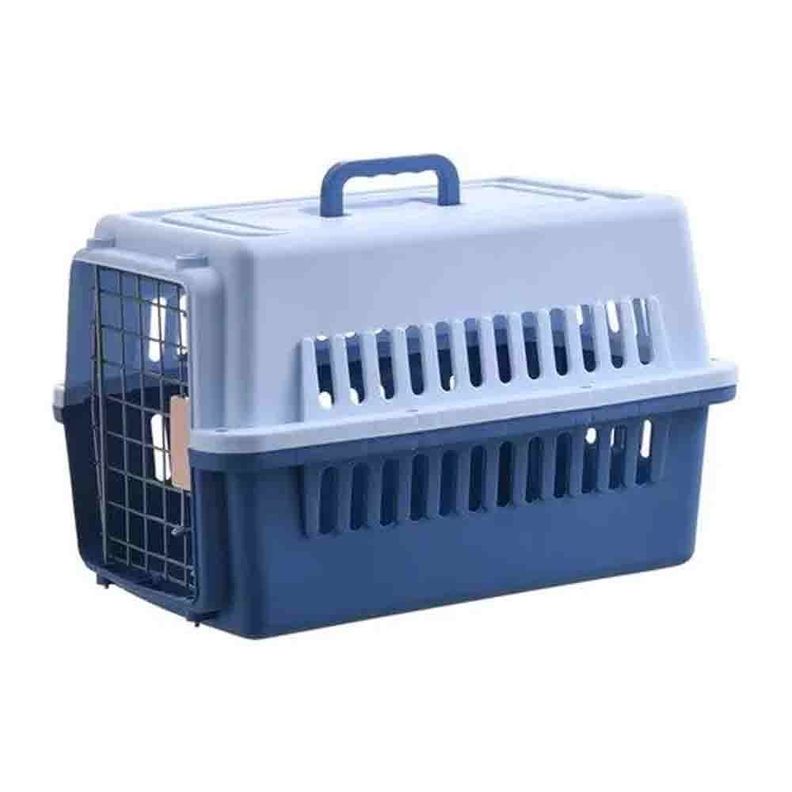 Canil Transportadora Gatos Perros Mascotas azul-0
