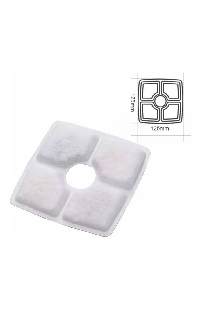 Pack 4 Filtros Agua Cuadrados Fuente Agua Eléctrica Mascota.-3