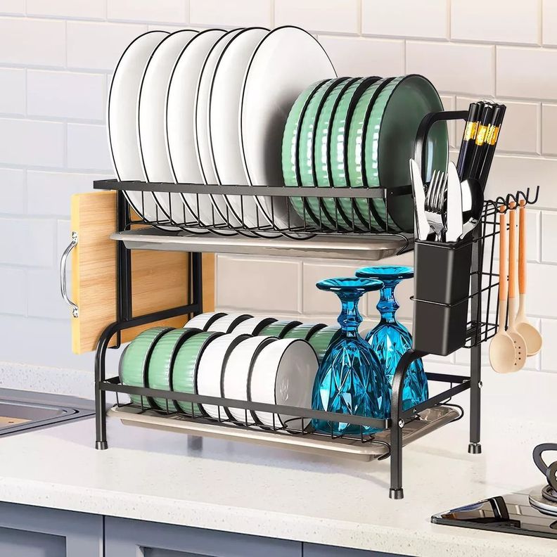 Secaplatos Escurridor Organizador De Platos Cocina Metal-6