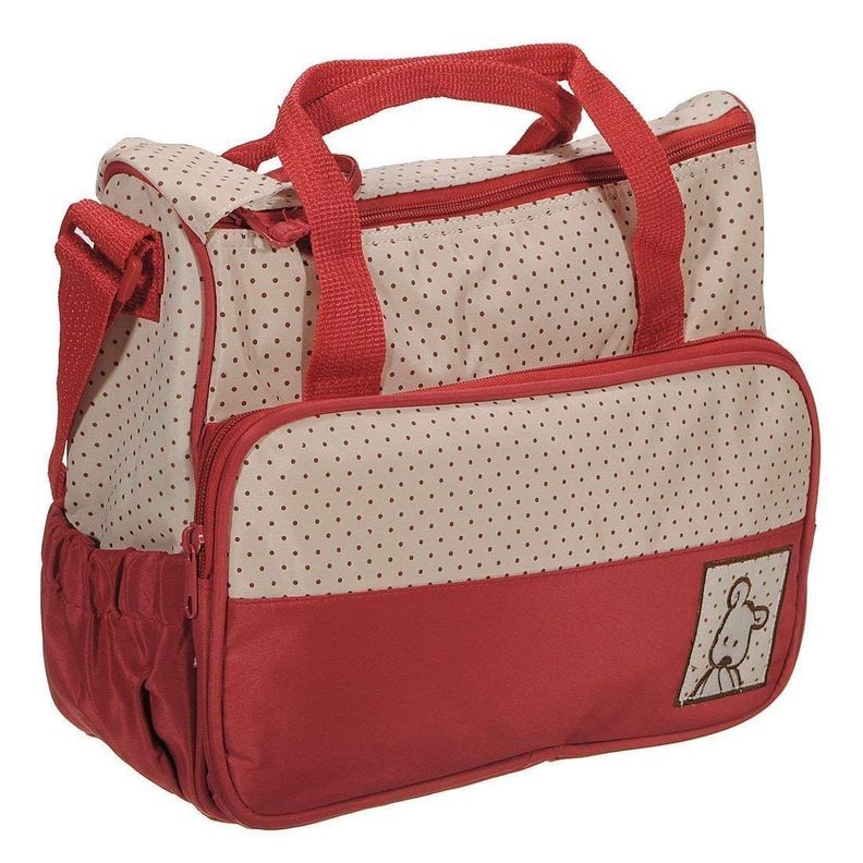 Pañalera Bolso Materno Práctico Moda Bebe Portátil Rojo-2