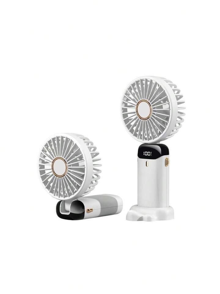 Ventilador De Mano Portátil Pequeño Enfriador Blanco-0