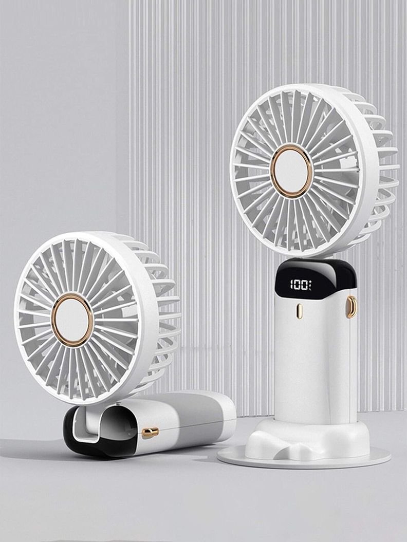 Ventilador De Mano Portátil Pequeño Enfriador Blanco-4