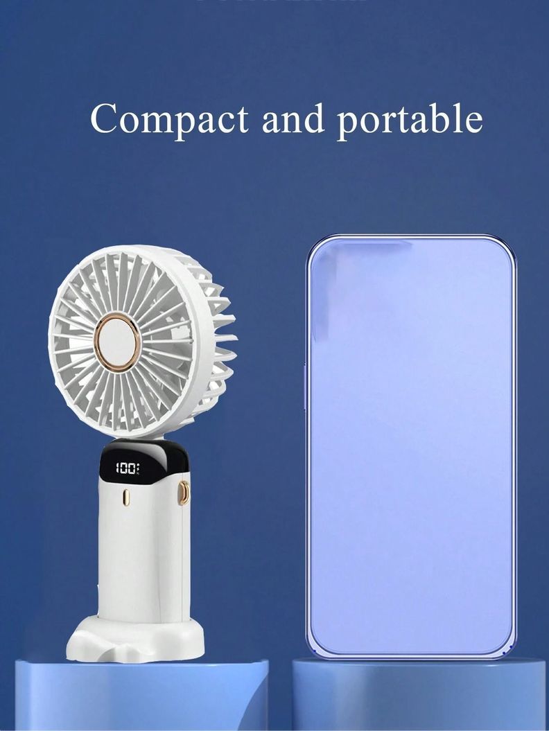 Ventilador De Mano Portátil Pequeño Enfriador Blanco-6