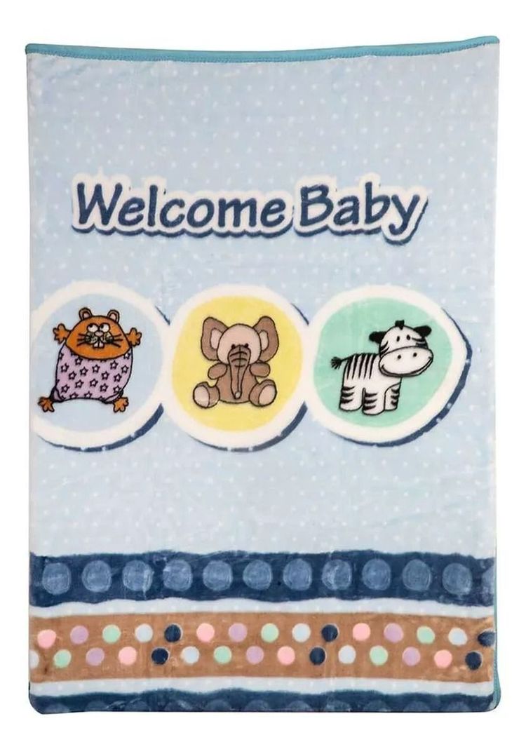 Saco Bebe Con Broche Animalistos Celeste Bebesit-2