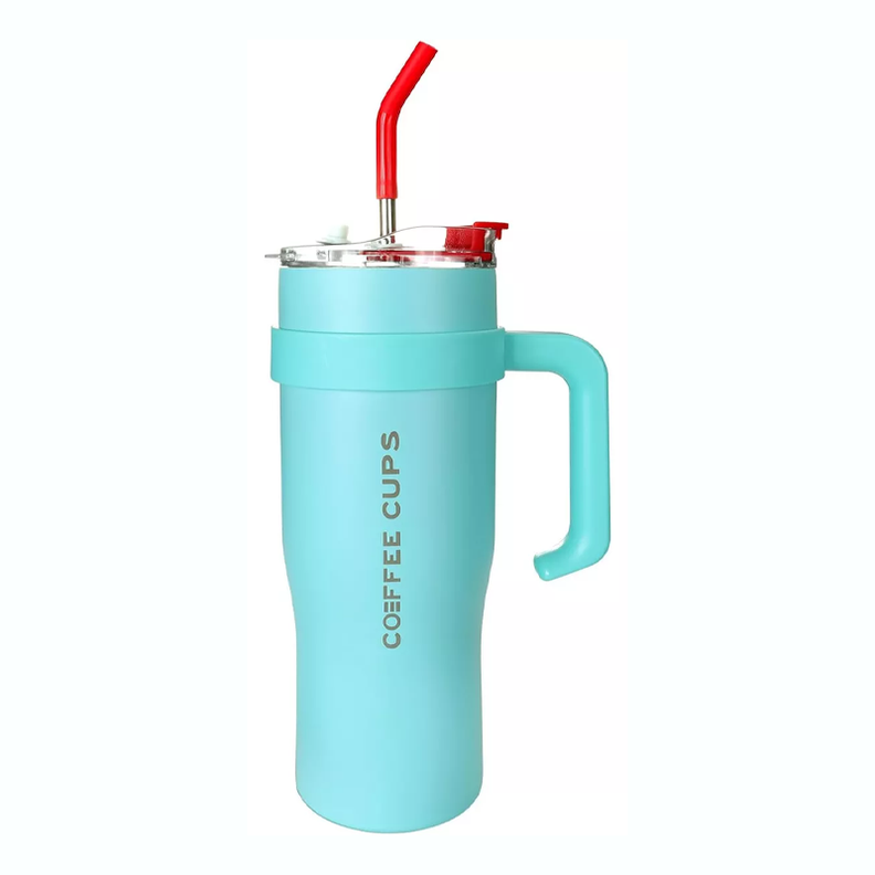 Vaso Térmico Mug De Acero Inoxidable 1.2 L Con Frio Y Calor Celeste-2