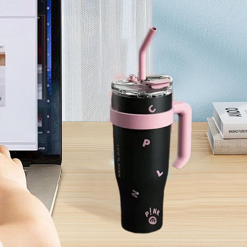 Vaso Térmico Mug De Acero Inoxidable 1.2 L Con Frio Y Calor Negro-3