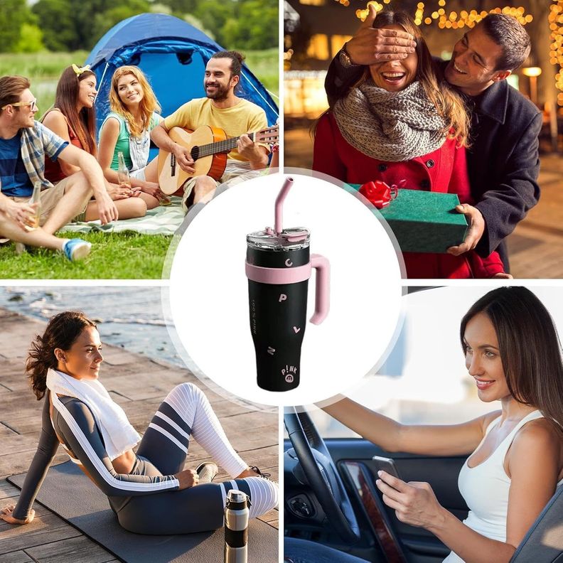 Vaso Térmico Mug De Acero Inoxidable 1.2 L Con Frio Y Calor Negro-6