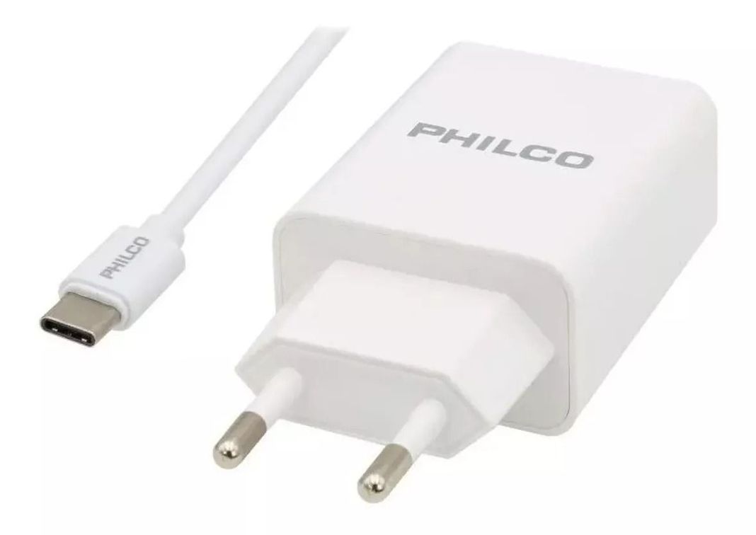 Cargador Celular Pared Y Cable Tipo C Philco 2.1a-1