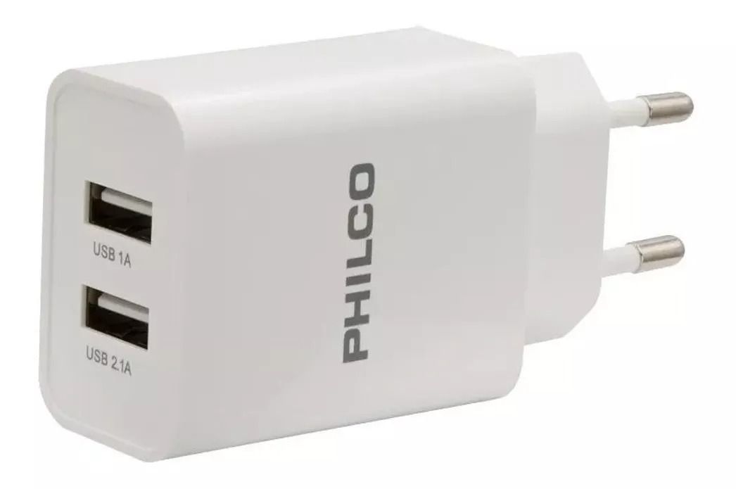 Cargador Celular Pared Y Cable Tipo C Philco 2.1a-2