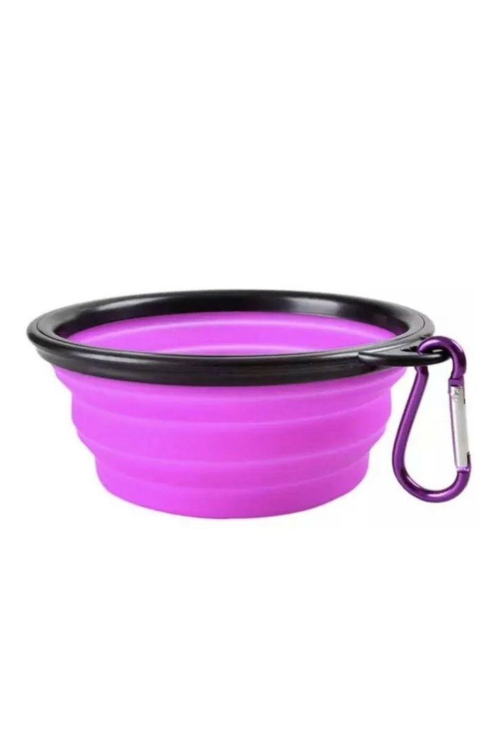 Plato Plegable Mascota Viaje Portatil Agua-0