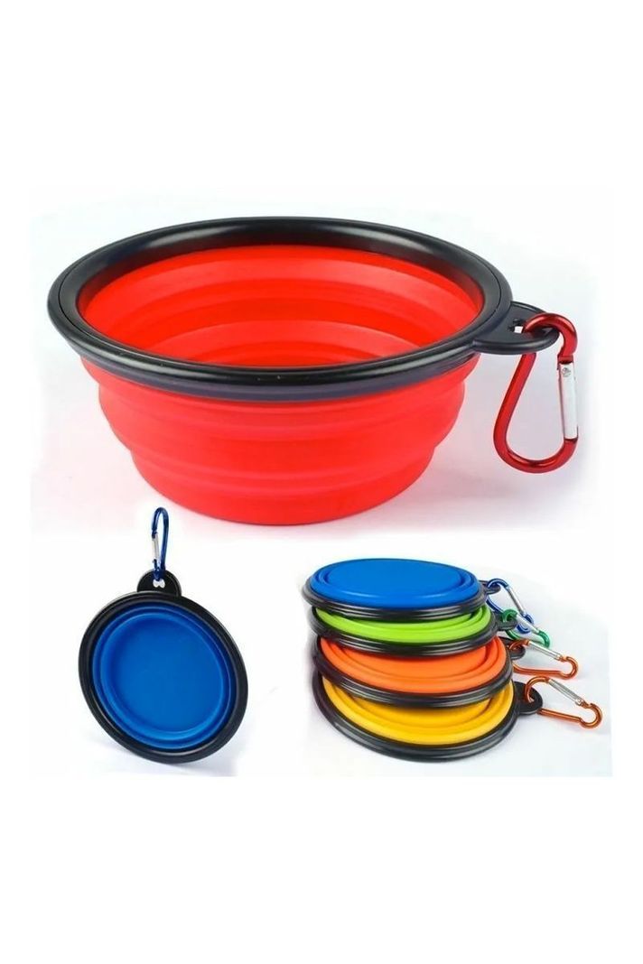 Plato Plegable Mascota Viaje Portatil Agua-4