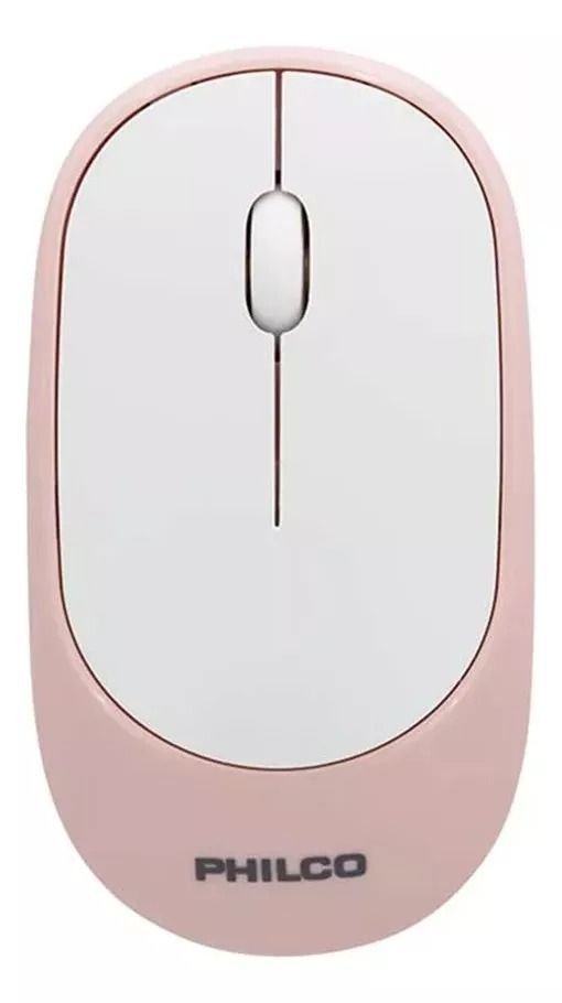 Mouse Inalambrico Philco Wireless Rosado-0
