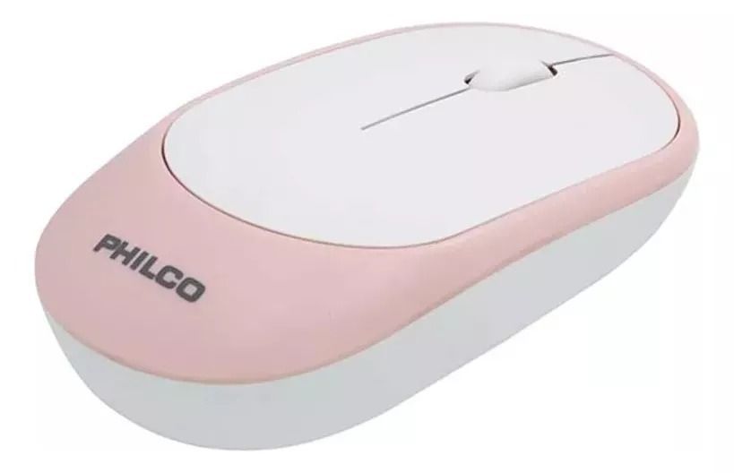 Mouse Inalambrico Philco Wireless Rosado-2