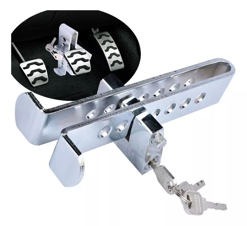 Traba Pedal + Candado + Llaves Seguridad Auto Seguridad-0