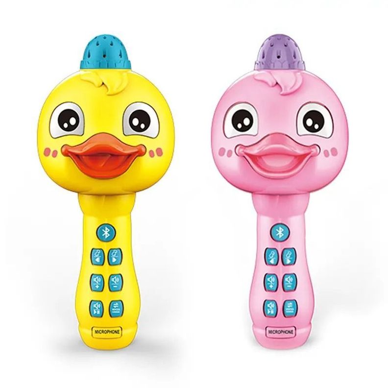 Micrófono Karaoke Niños Singer Fiesta Juguete Animales Rosa-1