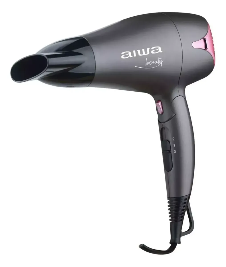Secador De Pelo Cabello 1800w 2n 2v Gris Aw thd1839 Aiwa Negro