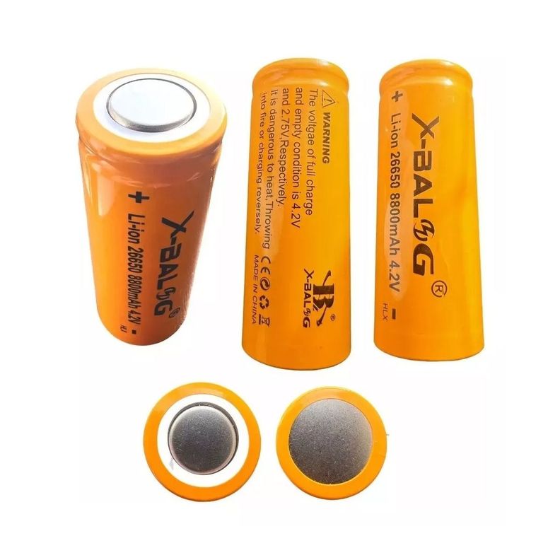 Cargador Pilas De Litio Incluye 4 Pilas 26650 8800mah 4.2v-3
