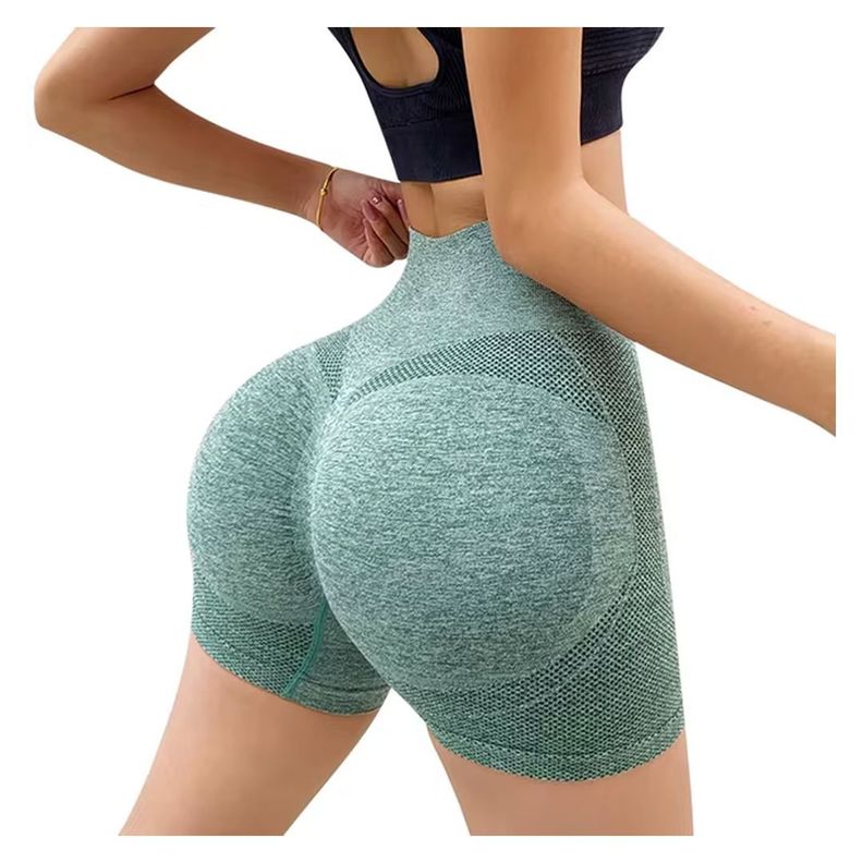Short Mujer Calza Corta Deportiva Short Push Up Levanta Cola Verde-0