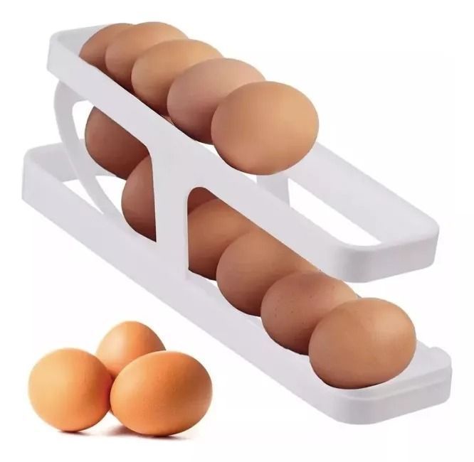 Huevera Organizador Dispensador De Huevos Automático-0