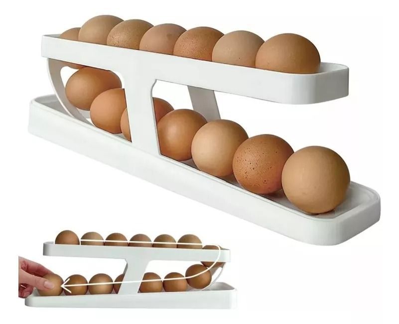 Huevera Organizador Dispensador De Huevos Automático-3