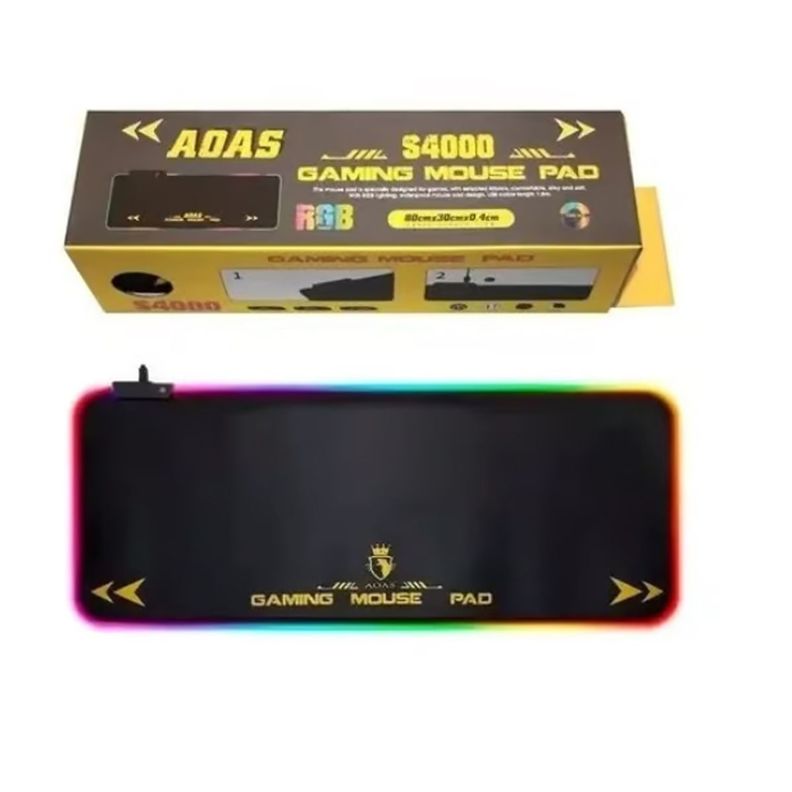 Gaming Mouse Pad Gamer Rgb Led Antideslizante S4000-0