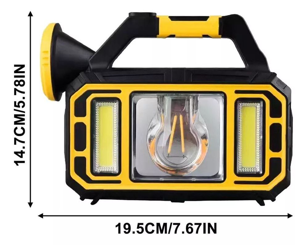 Linterna Led Solar Con 3 Modos Recargable Emergencia-1