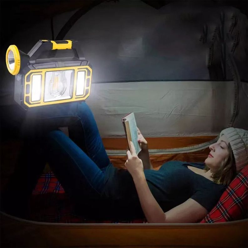 Linterna Led Solar Con 3 Modos Recargable Emergencia-4