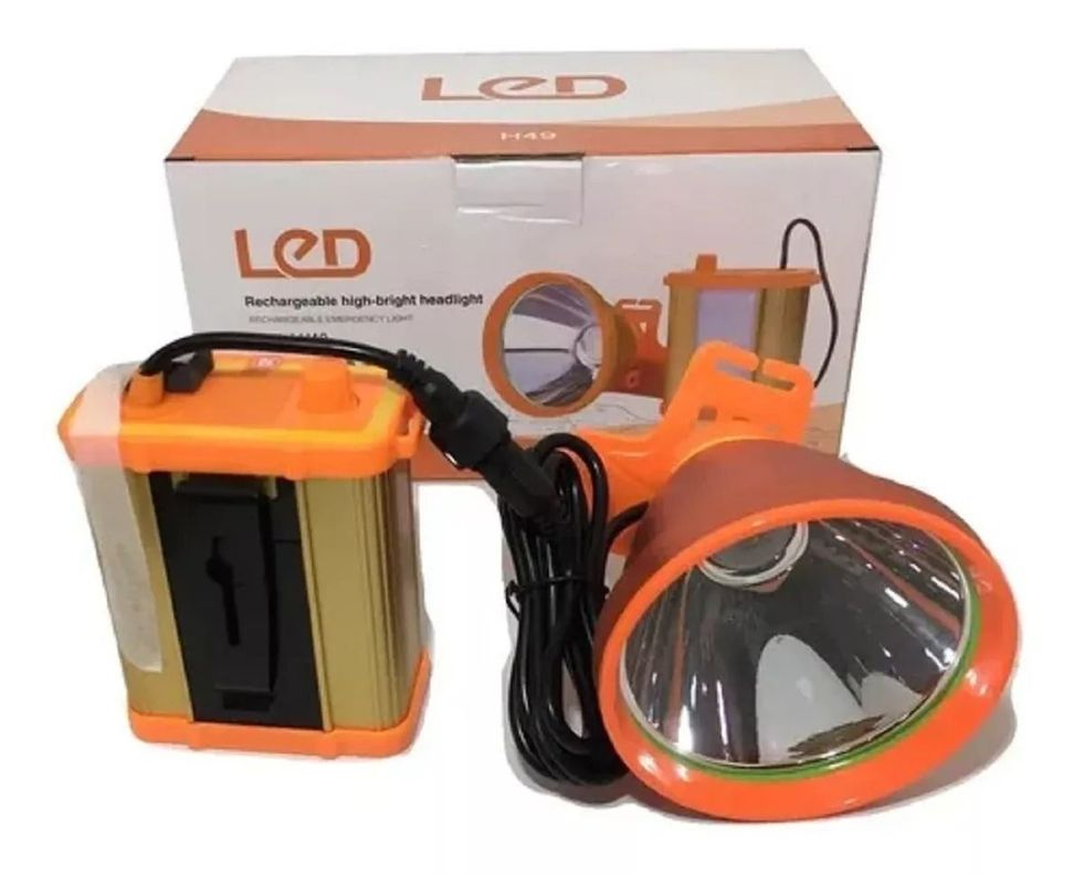 Foco Cazeria Led Mineria Camping Usb Largo Alcance 300mts-0