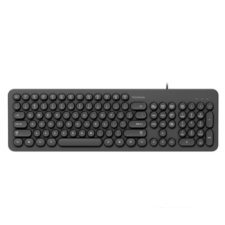 Teclado Usb Teclas Redondas Viewsonic Ku334 Negro-2