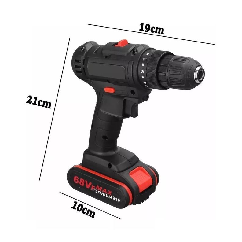 Taladro Atornillador Inalámbrico 2 Baterias 220v 50/60hz-1