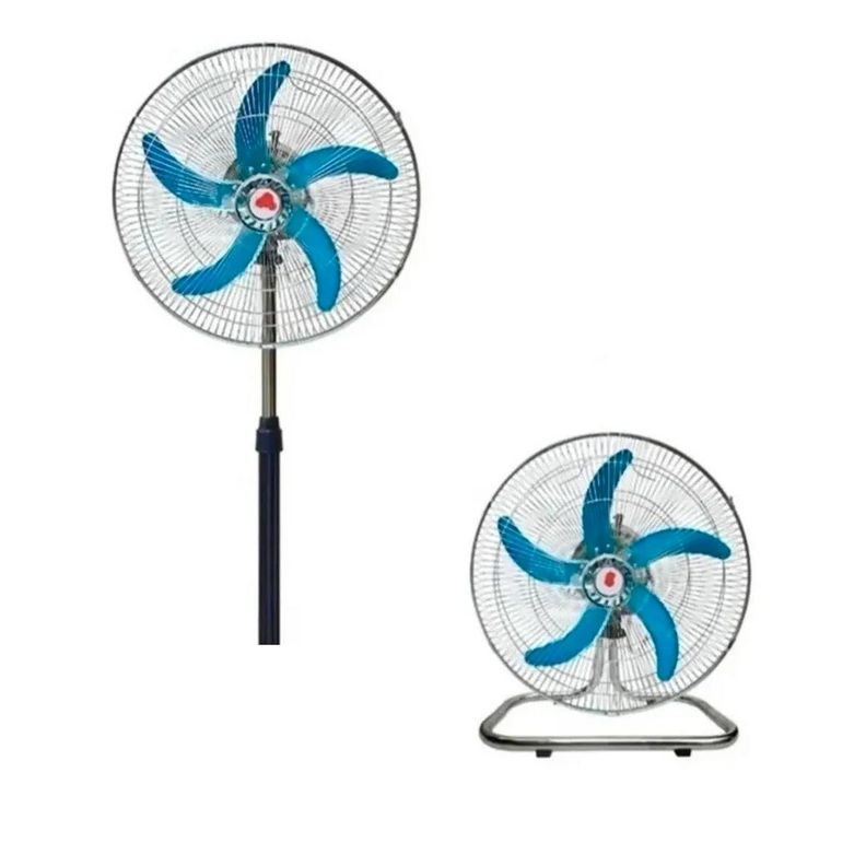 Pack X2 Ventilador De Pie 5 Aspas Ajustable 180 Grados-2
