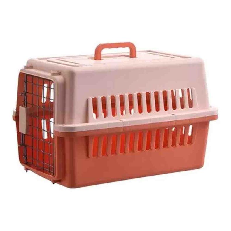 Canil Transportadora Gatos Perros Mascotas Rojo-0