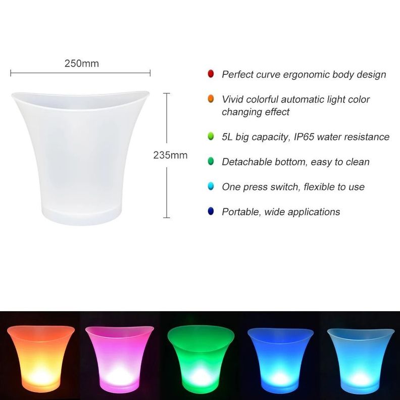 Cubeta Porta Botellas Con Luz Led-6