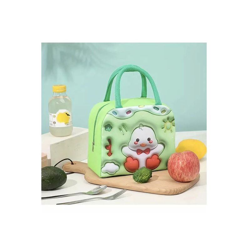 2 Bolso Termico Tipo Lonchera Con Efecto 3d Verde-2