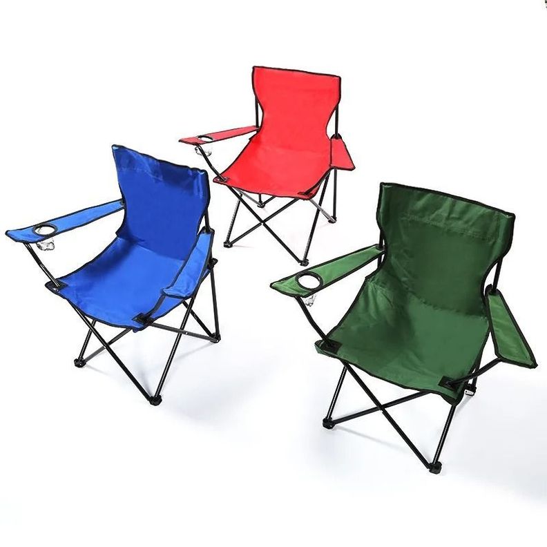Silla Plegable Portátil Para Camping Playa + Bolsa Rojo-4