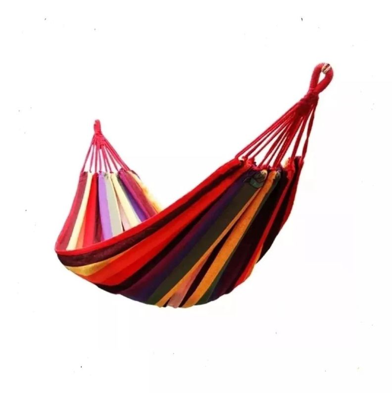 Hamaca Camping 1 Plaza Colgante Rojo-0