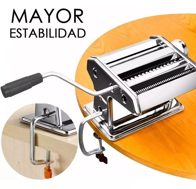 Maquina Para Hacer Pasta Manual Color Plateado-2