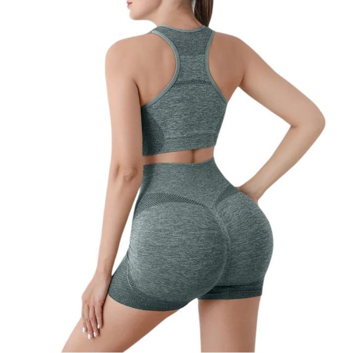 Conjunto Deportivo Mujer Gym Yoga Levanta Gluteos Verde-0