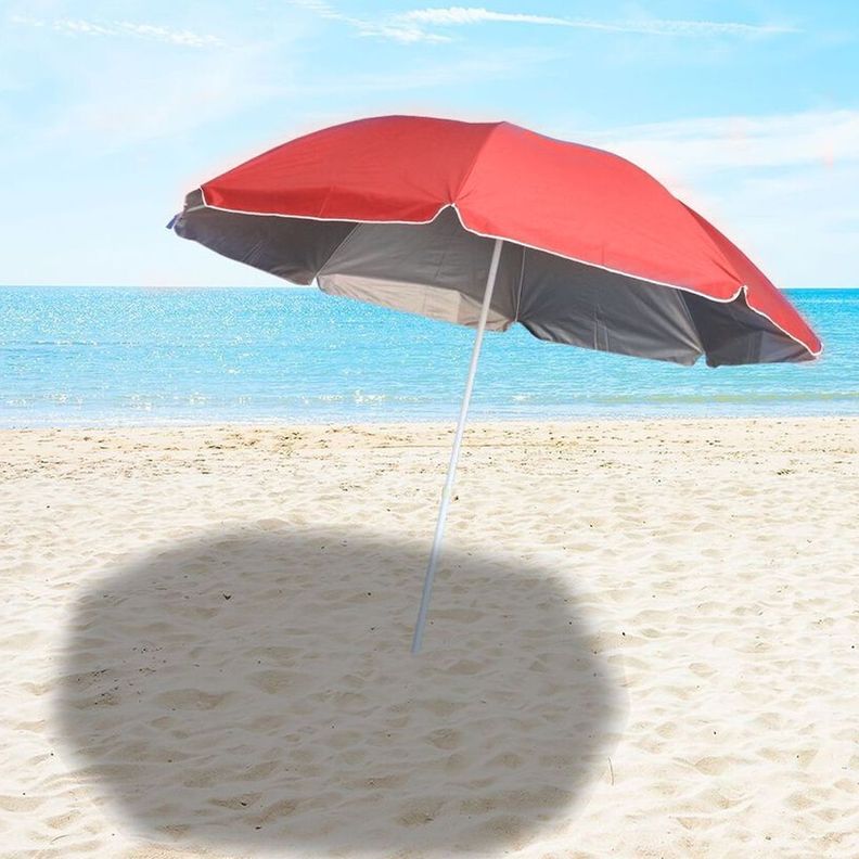 Quitasol Playero Verano 150 Cm Rojo-3