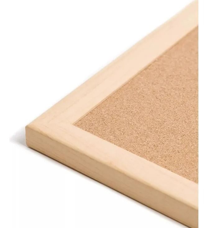 Pizarra Corcho 40x60 Cm Borde Madera Resistente Y Chinchetas-1
