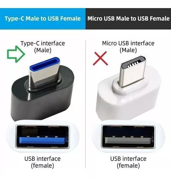 Conector Adaptador Otg Usb A Type C-1