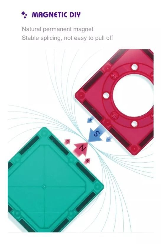Bloques De Construcción Magneticos - Set De 77 Piezas-3