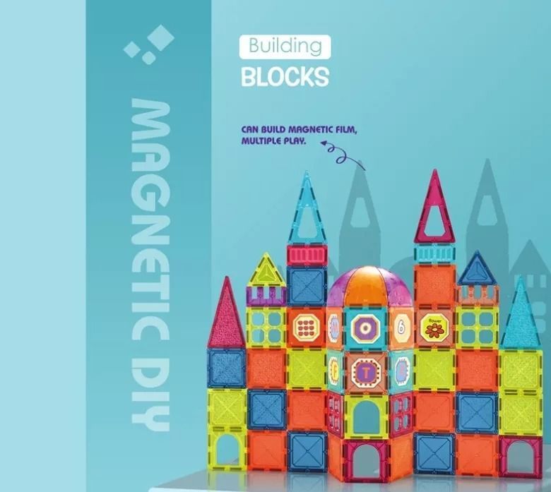 Bloques De Construcción Magneticos - Set De 77 Piezas-4