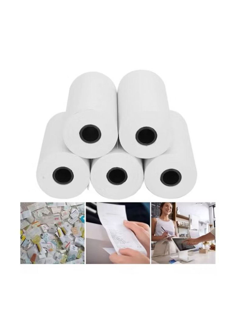 10 Rollos De Papel Térmico 5.7x3.0mm Para Mini Impresora-1
