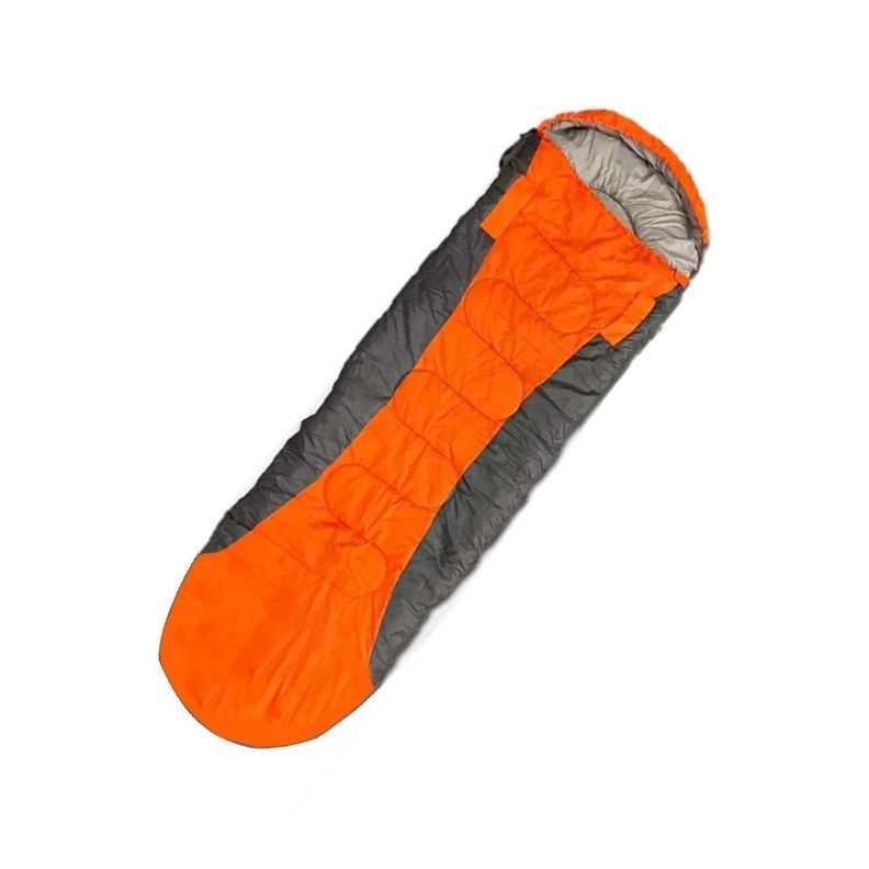 Saco De Dormir Camping -15 A + 10 Grados Naranja -1