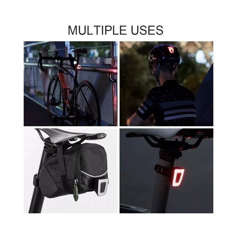 Luz Trasera Bicicleta Luz Casco Luz Advertencia-5