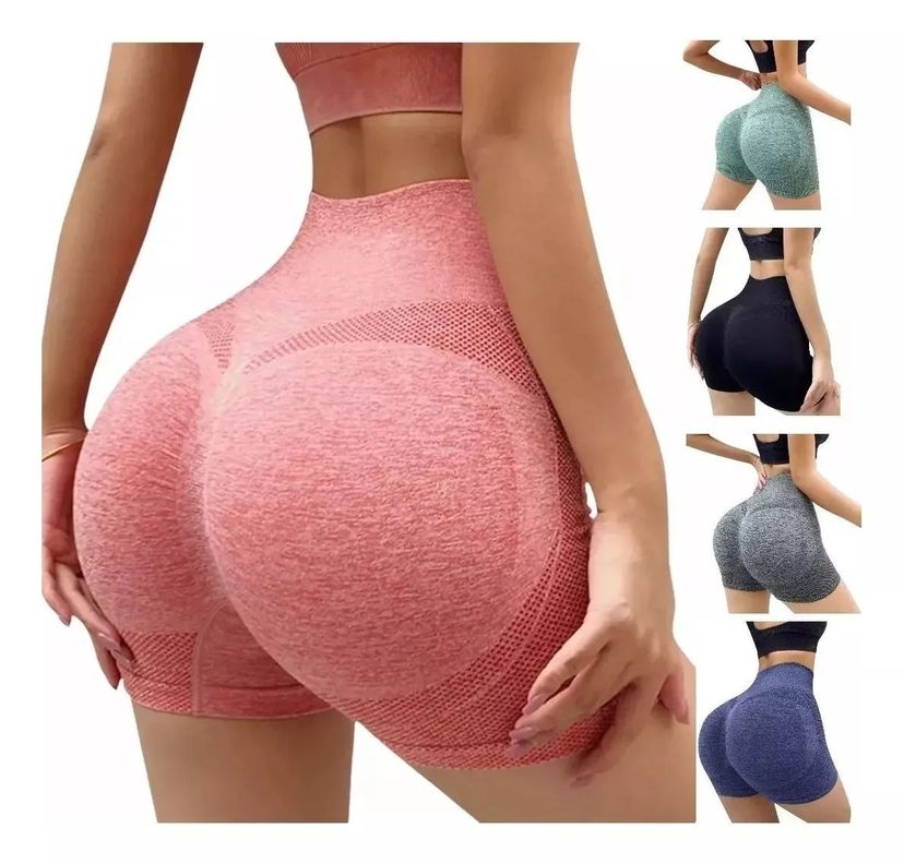 2 Short Mujer Calza Deportiva Short Push Up Levanta Cola Verde-2